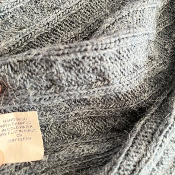 Elephantito Baby Blue Cable Knit Rabbit Hair Wrap Sweater size 3 months - Picture 9 of 9